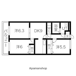 アメニティライフ小笹【4階】の間取り