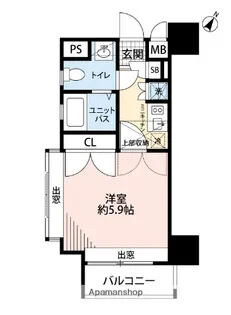 ダイナコートエスタディオ大濠公園Ⅱ【9階】の間取り