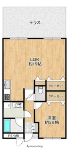 ダイナコート赤坂南【1階】の間取り