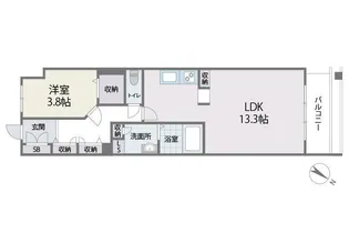 ディー・ウイングタワー【3階】の間取り