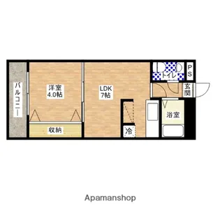 エステートモア・平尾公園通り【8階】の間取り