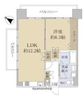 ニューライフ天神【9階】の間取り