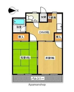 メゾンドソル【4階】の間取り