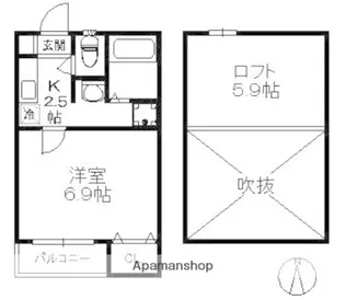 グレイスハイツFK【1階】の間取り