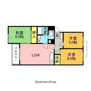 カザリヤハイツ長尾【2階】の間取り