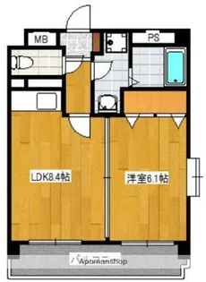 1LDKの間取り画像