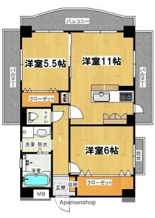 キャメロットリブ【4階】の間取り