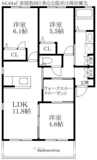 サンライズガーデン【2階】の間取り