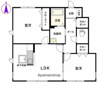 ガーデンヒルズTS【1階】の間取り