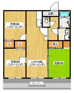 吟泉弐番館【1階】の間取り