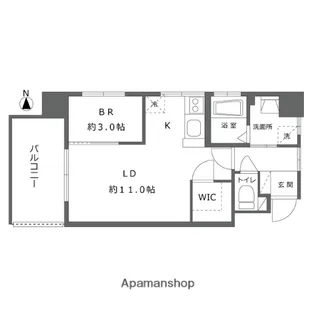 プリンシピオ赤坂【7階】の間取り
