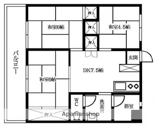 小笹カステリアB棟【3階】の間取り