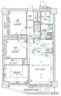 セントポリア桜坂【3階】の間取り