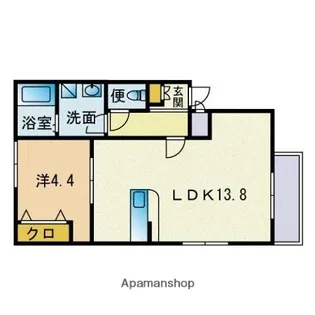 ソリッド大濠【1階】の間取り