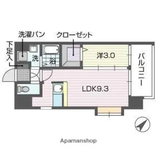 プログレッソ高宮【8階】の間取り