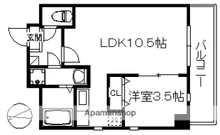 アリエス今宿Ⅱ【5階】の間取り