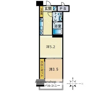 アリビオ美野島【12階】の間取り