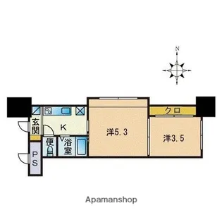 アリビオ美野島【4階】の間取り