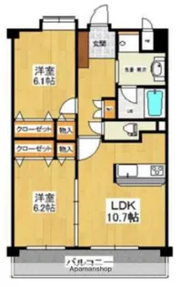 IBB WISH 長丘【3階】の間取り