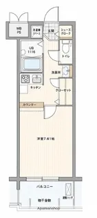 エンクレスト天神Ⅱ【2階】の間取り