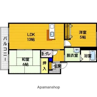 ディアス城南【2階】の間取り