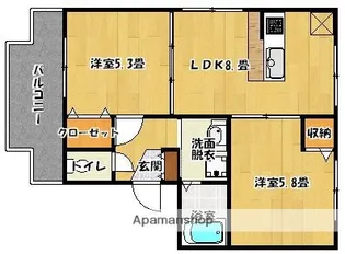 サンラーク次郎丸【2階】の間取り