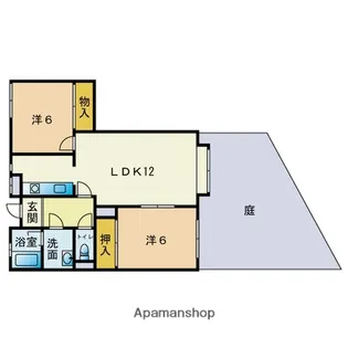 サンシャイン西新【1階】の間取り