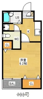 インディペンデンス六本松【2階】の間取り