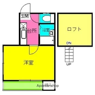 ル・クール高宮【1階】の間取り