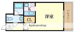 ピュアドーム博多ファインビュー【7階】の間取り