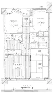 グランコート薬院【10階】の間取り