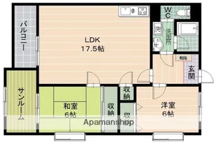 ストーンブリッヂ上山門【3階】の間取り