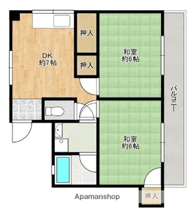 ローズハイツ【2階】の間取り