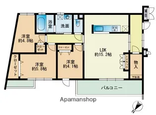 カルシア姪浜ノヴァリア【2階】の間取り