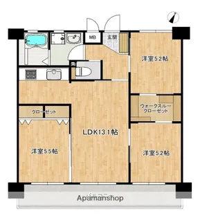 コープ幸陽Ⅱ【4階】の間取り