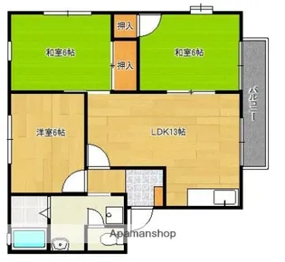 クレール樋井川【1階】の間取り