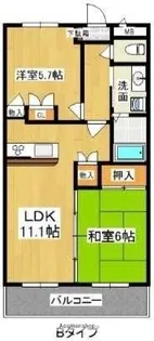 大産鳥飼マンション【3階】の間取り