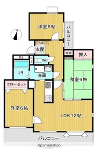 ウェルス藤崎【4階】の間取り