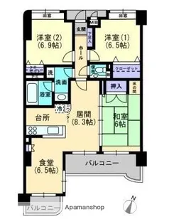 東峰マンションダーリングヒル友泉亭【2階】の間取り