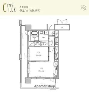 テングッド渡辺通【5階】の間取り