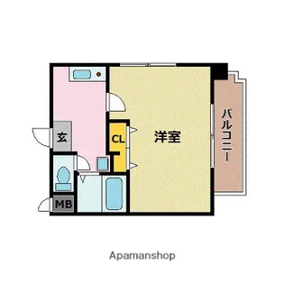 博多ブライトンハウス【6階】の間取り