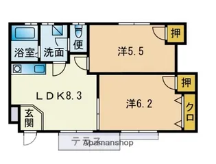コーポNK【2階】の間取り