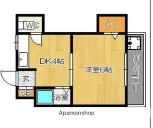 カーサ・フェリーチェ【3階】の間取り