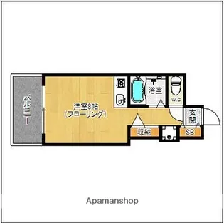 ロマネスク南天神【3階】の間取り