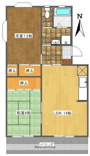 アベニュー井上Ⅱ【3階】の間取り