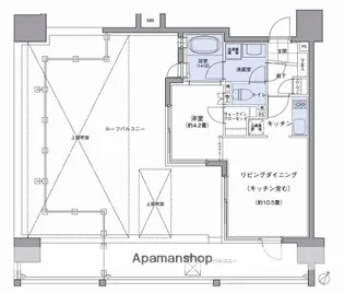 パークアクシス博多美野島【14階】の間取り