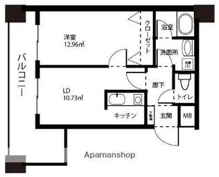 アヴェニール山荘通り【9階】の間取り