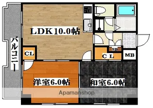 ESTAS大橋【4階】の間取り
