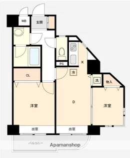 Tエステートモア博多APEX【8階】の間取り