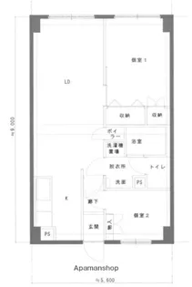 ライオンズマンション高砂【2階】の間取り